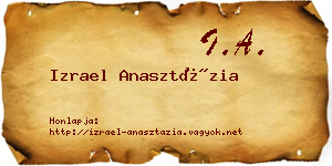 Izrael Anasztázia névjegykártya